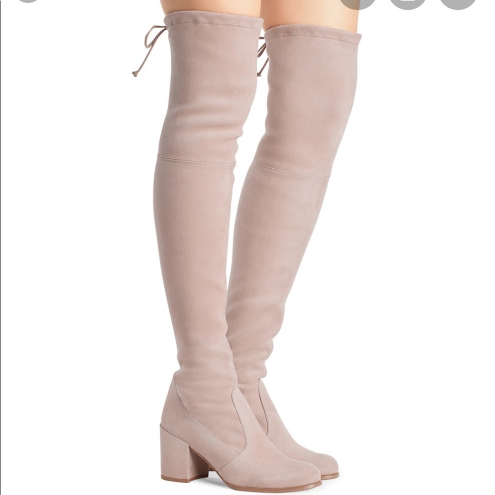 Stuart Weitzman Tieland Nude Over the Knee Boots